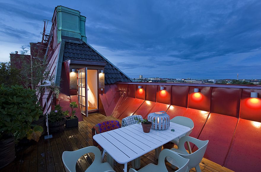 Östermalm penthouse with fabulous rooftop deck