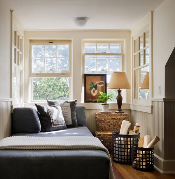 If you go with built-ins in your small bedroom, try taking them all ...