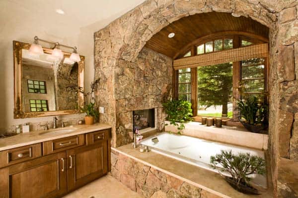 51 Mesmerizing master bathrooms with fireplaces