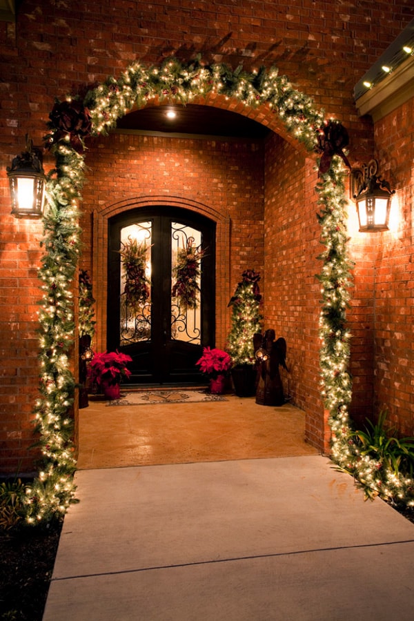Traditional Front Porch Christmas: Front porch decorated for the ...