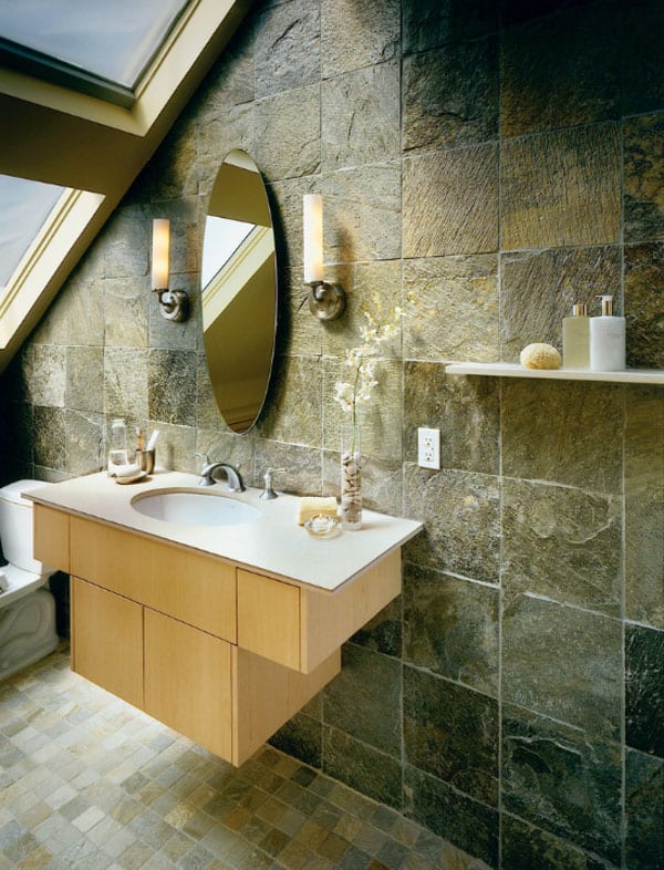 Stone Wall Bathroom-05-1 Kindesign